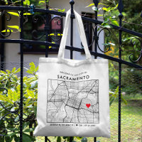 Sacramento Love Locator | City Map Wedding Welcome