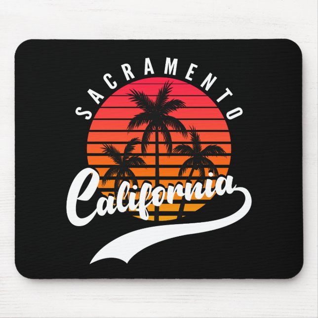 Sacramento Retro Sunset Mouse Pad (Front)