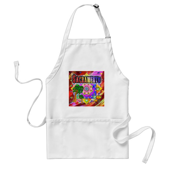 Sacramento Tropical Friends Apron (Front)