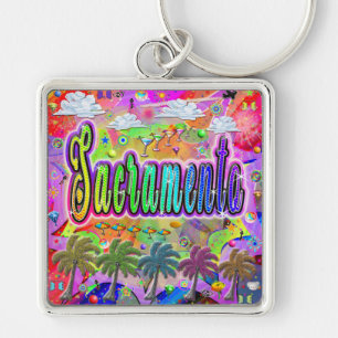 Sacramento Vista Express Scarf Key Ring