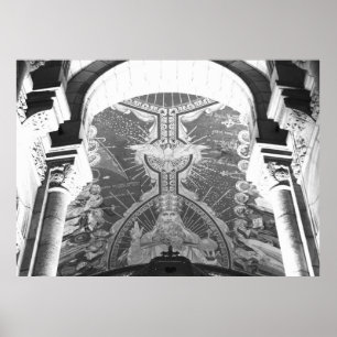 Sacré-Coeur Holy spirit Apsis Christusmosaik Mosa Poster