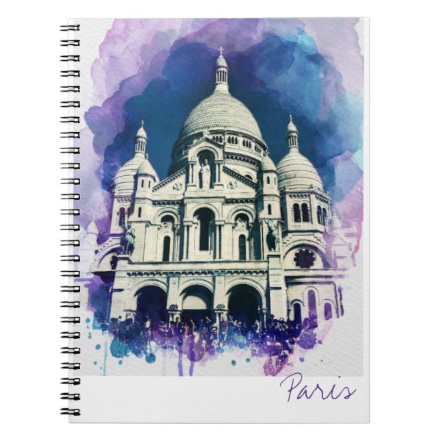 Sacré-Cœur Montmartre Paris France Architecture Notebook (Front)