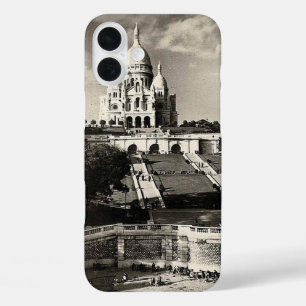 Sacré Coeur vintage black and white iPhone 16 Plus Case