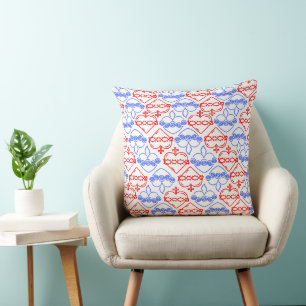 Sacred and Immaculate Hearts Pattern Cushion