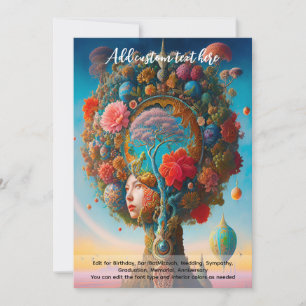 Sacred Art Mystical Tree of Life Spiritual Dreamer Invitation