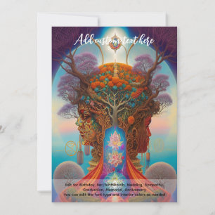 Sacred Art Mystical Tree of Life Spiritual Dreamer Invitation