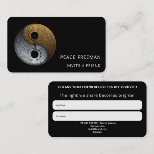 Sacred Balance Yin Yang Symbol Business Card