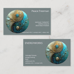 Sacred Balance Yin Yang Symbol Business Card