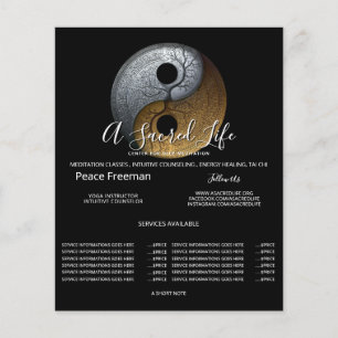 Sacred Balance   Yin Yang Symbol Flyer