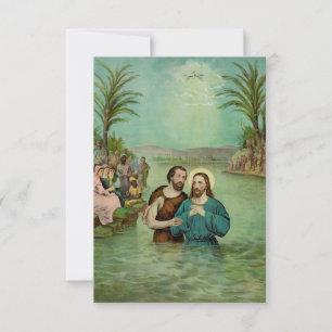 Sacred Baptism of Jesus Holy Card   Pater Noster