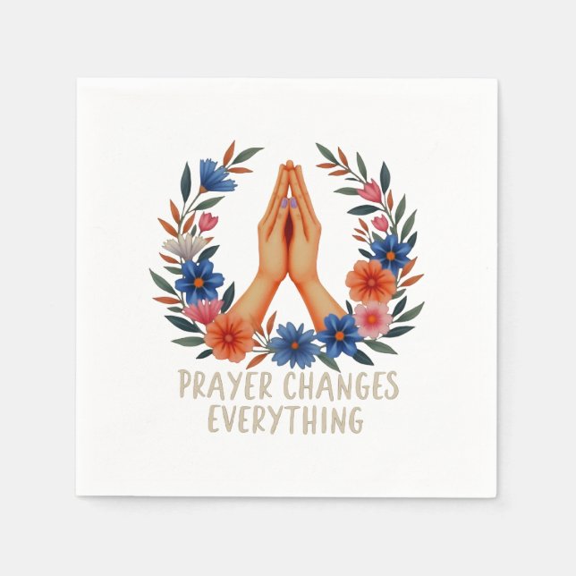 🌺 : Sacred Bloom of Prayer Napkin (Front)