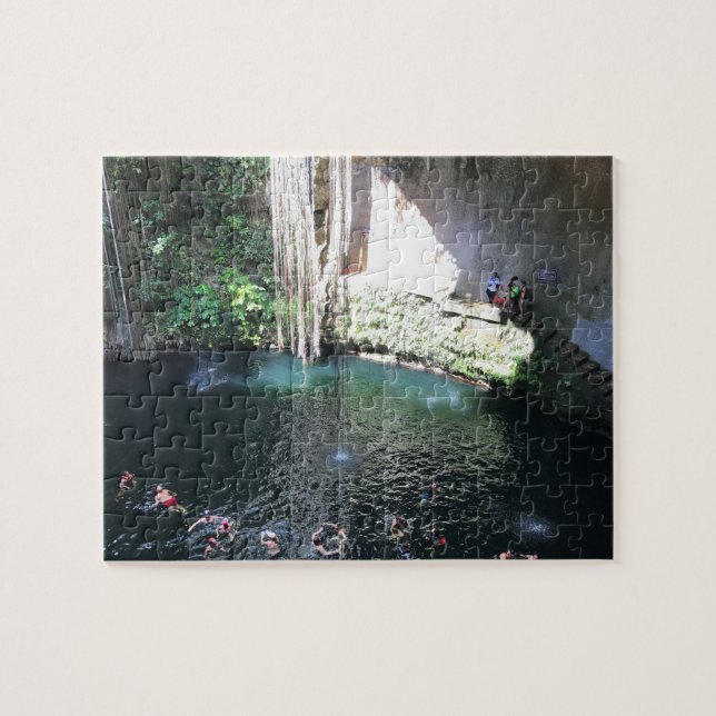 Sacred Blue Cenote, Ik Kil, Mexico#4 Jigsaw Puzzle (Horizontal)