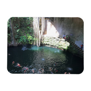 Sacred Blue Cenote, Ik Kil, Mexico #4 Photo Magnet