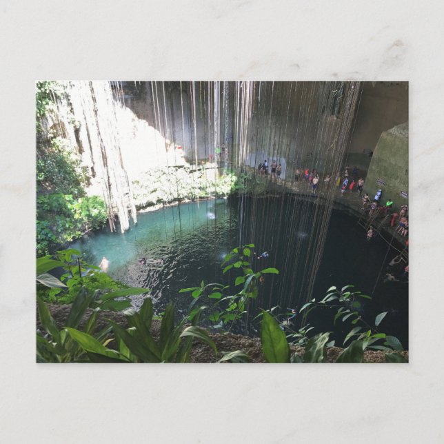 Sacred Blue Cenote, Ik Kil, Mexico Postcard (Front)