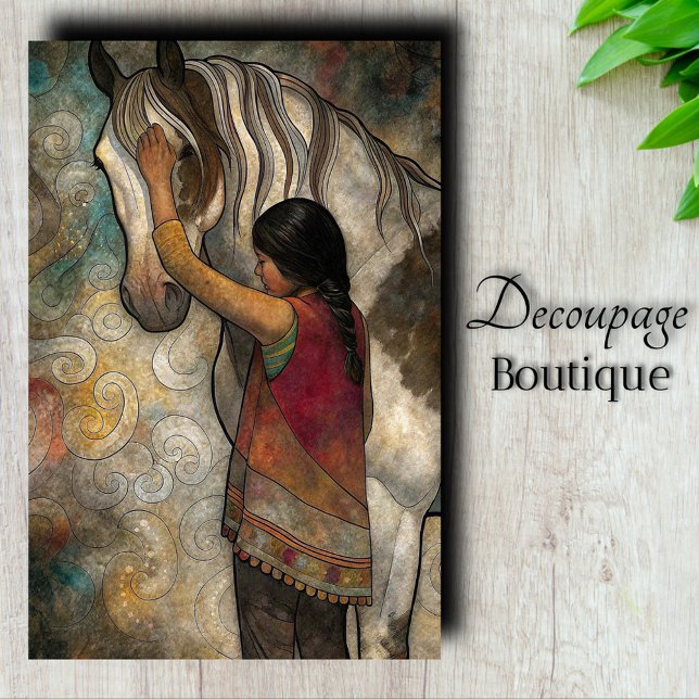 Sacred Bond Horse Decoupage Tissue Paper (Sacred Bond Horse Decoupage Tissue Paper)