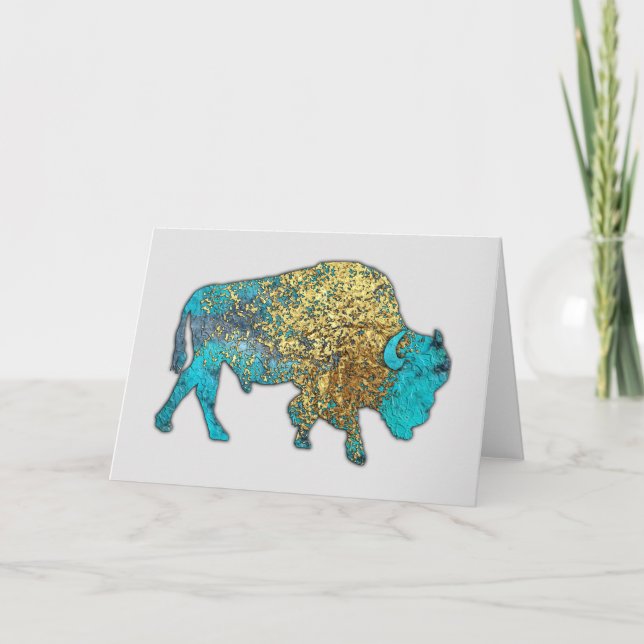 Sacred Buffalo - Talking Canyons, New Mexico Card (Front)