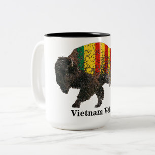 Sacred Buffalo Vietnam Veteran Two-Tone Coffee Mug