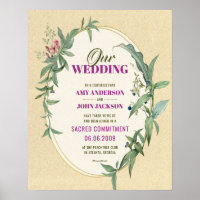 Sacred Commitment Wedding Certificate