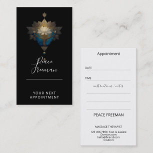 SACRED CONVERGENCE ALCHEMICAL LOTUS SYMBOL BUSINESS CARD