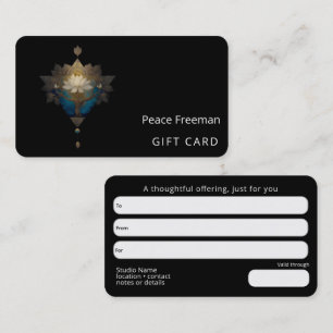 SACRED CONVERGENCE ALCHEMICAL LOTUS SYMBOL BUSINESS CARD