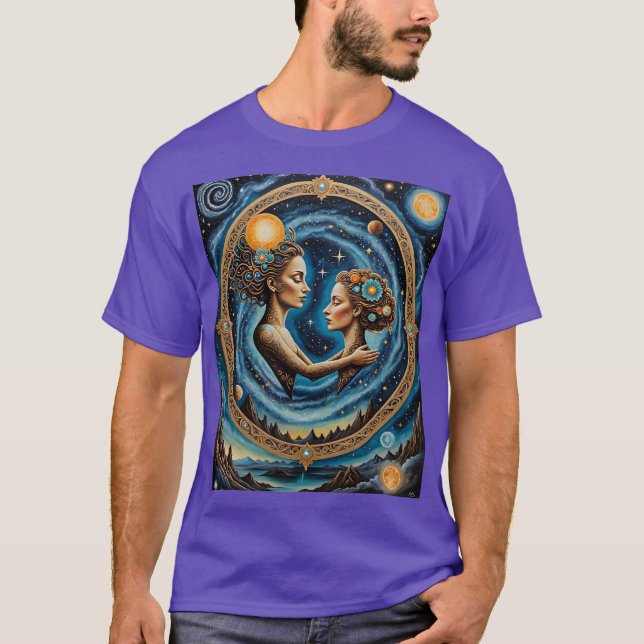 Sacred Cosmic Mirror Goddess Shirt (Front)