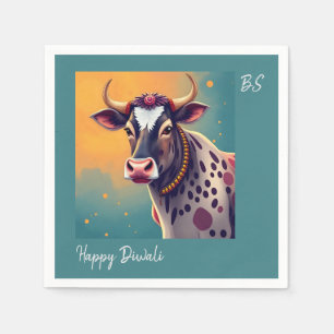 Sacred Cow Diwali Festival Napkin