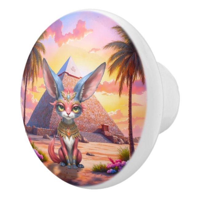 Sacred Desert Guardian Ceramic Knob (Right)