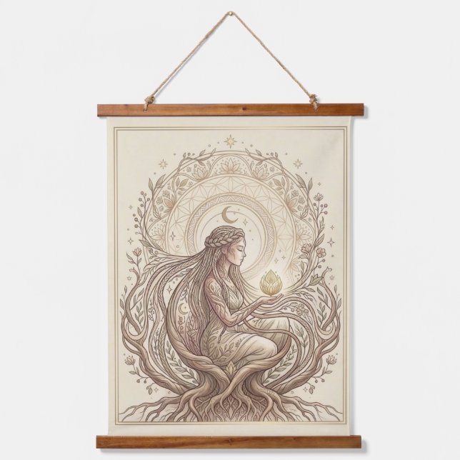 Sacred Earth Mother Hanging Tapestry (Front)