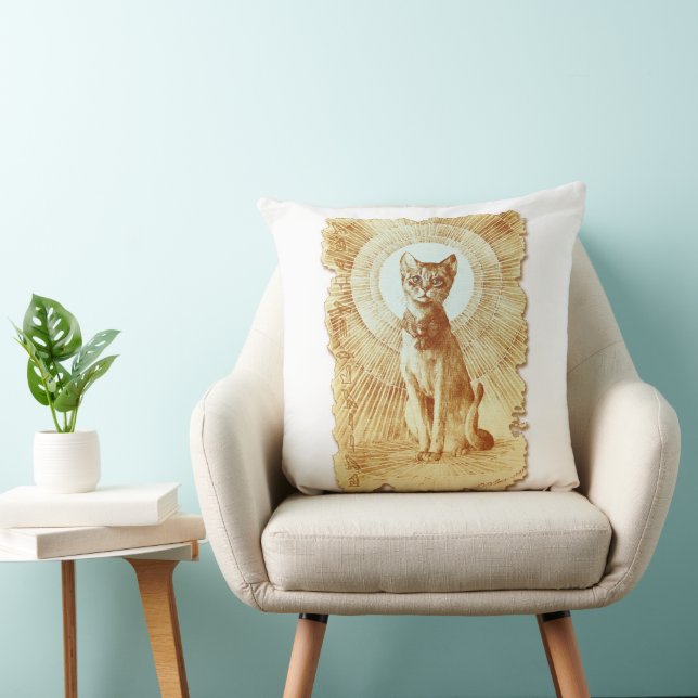  Sacred Egyptian Royal Cat Cushion (Chair)