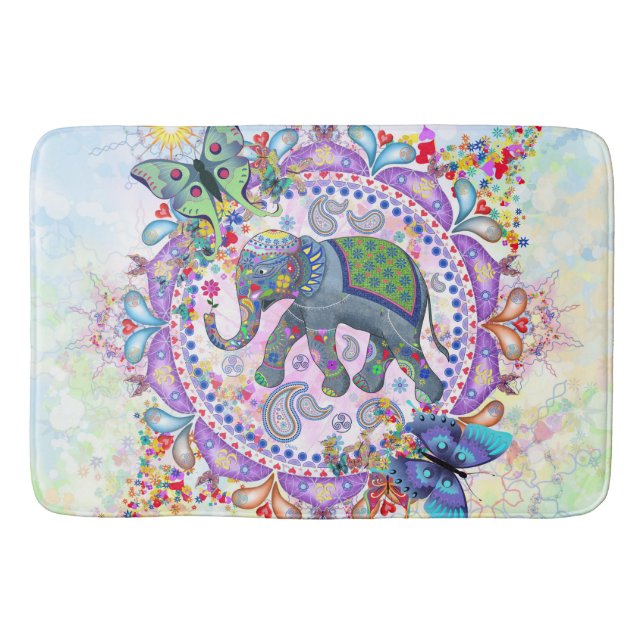 Sacred Elephant Bath Mat (Front)