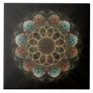 Sacred esoteric fractal ornament tile