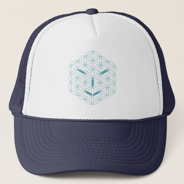 Sacred face - Arcturian 02, Sea Green-Tr. Trucker Hat (Front)