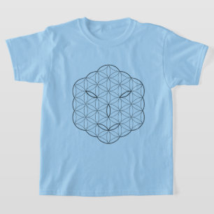 Sacred face - Arcturian, Bl-Wh. T-Shirt