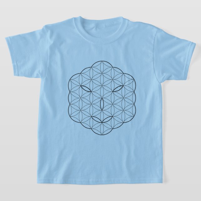 Sacred face - Arcturian, Bl-Wh. T-Shirt (Laydown)