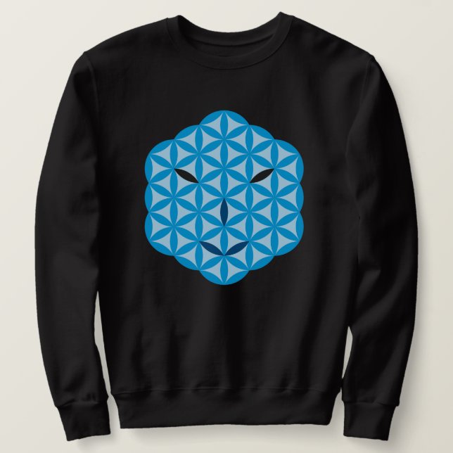 Sacred face - Arcturian, Blue. Sweatshirt (Design Front)