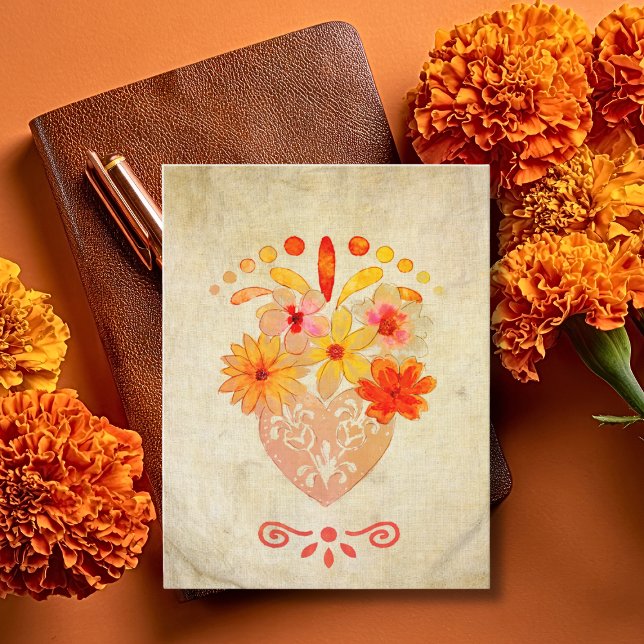 Sacred Floral Heart Mexican Baroque Charm Card (Creator Uploaded)