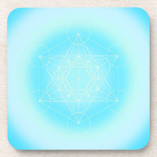 sacred geometric,blue, Metatron, Coaster