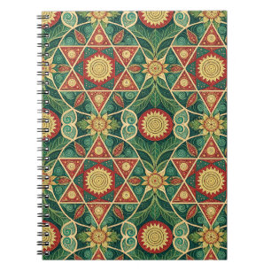 Sacred Geometric Floral Mandala Design Pattern Art Notebook
