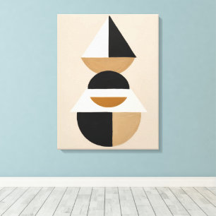 Sacred Geometry Abstract Minimalist Triangle Art   Canvas Print