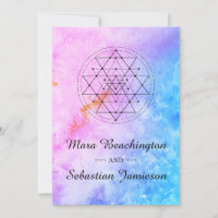 *~* Sacred Geometry Abstract Watercolor Wedding