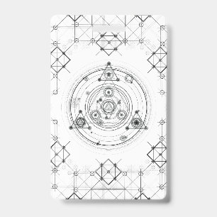 Sacred geometry and geometric alchemy design ID badge