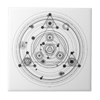 Sacred geometry and geometric alchemy design tile