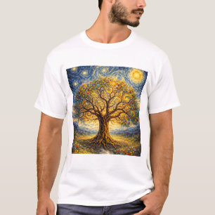 Sacred geometry art tree T-Shirt