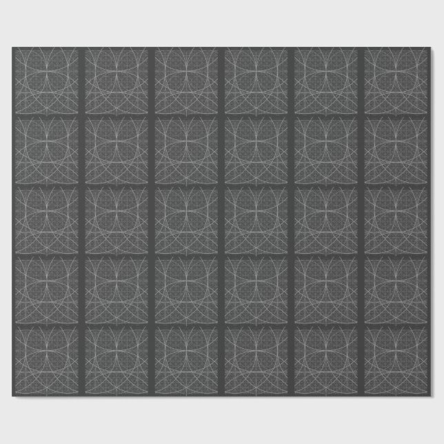 Sacred Geometry Circles Flower of Life Wrapping Paper (Flat)