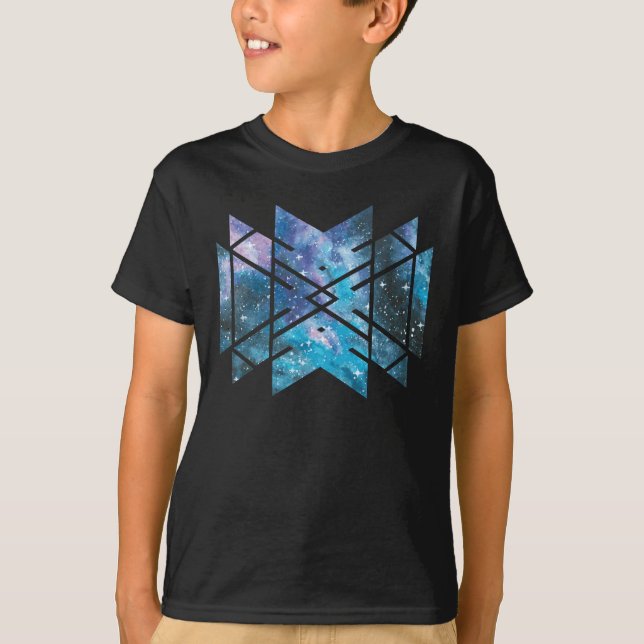 Sacred Geometry Cosmic Galaxy Universe Outer Space T-Shirt (Front)