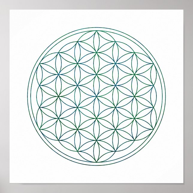 Sacred Geometry Flower Of Life (V-Earth) Poster (Front)