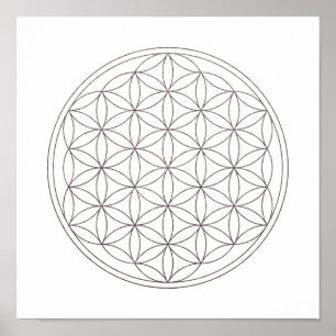 Sacred Geometry Flower Of Life (V-Smoke) Poster
