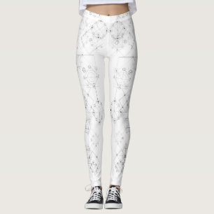 Sacred geometry leggings, black and white geometry leggings