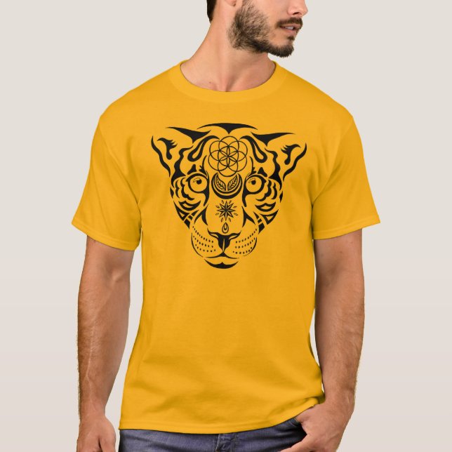 Sacred Geometry Leopard T-Shirt (Front)