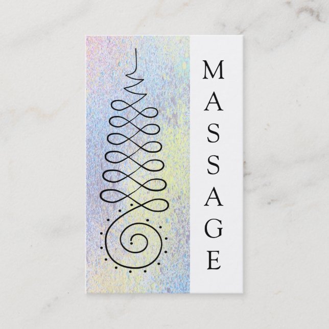 *~* Sacred Geometry Massage  Nirvana Pastel Business Card (Front)